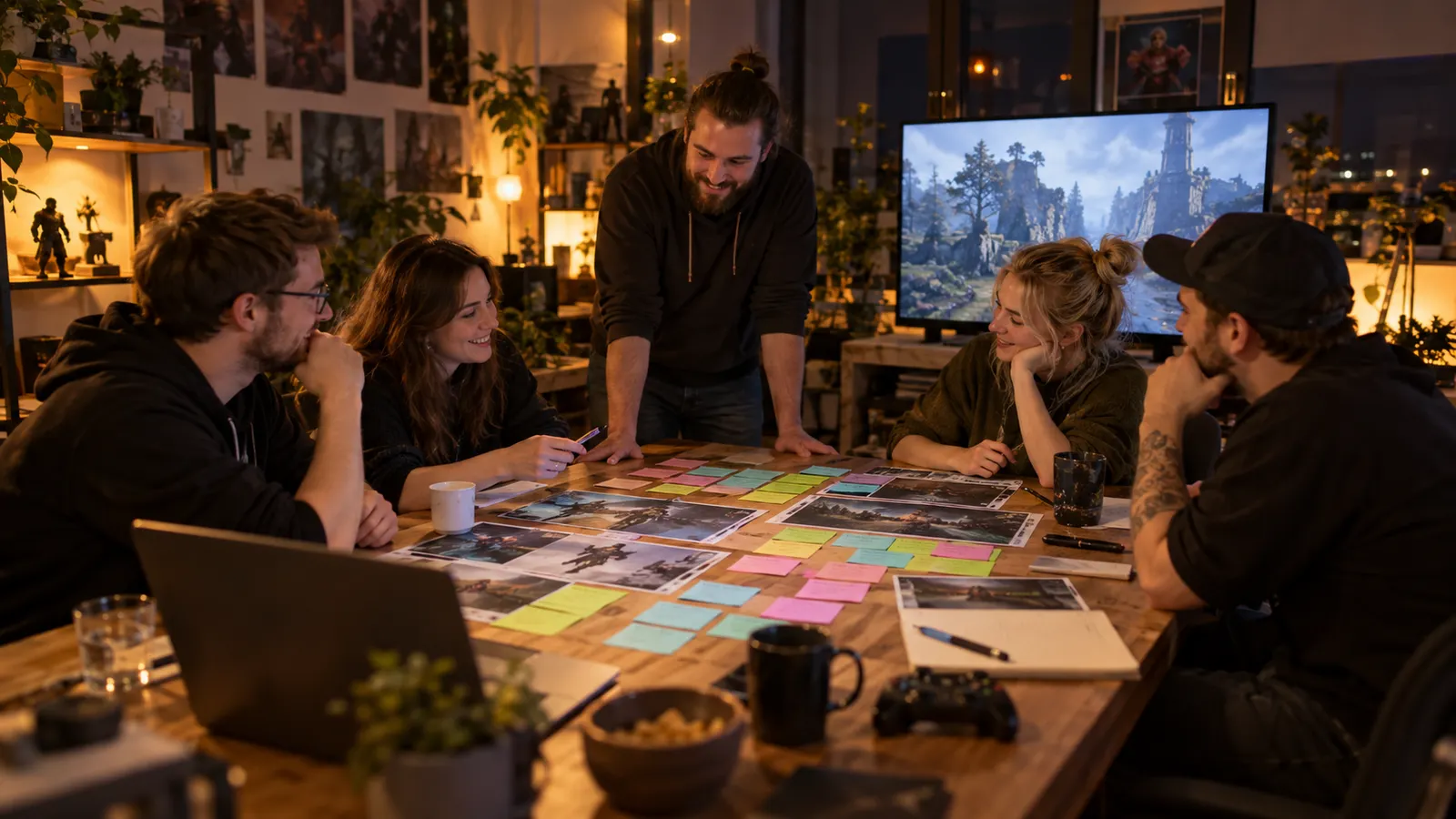 Zespół studia podczas retrospektywy produkcyjnej